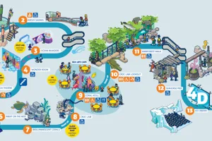 Screenshot of SEA LIFE Melbourne Aquarium's map.