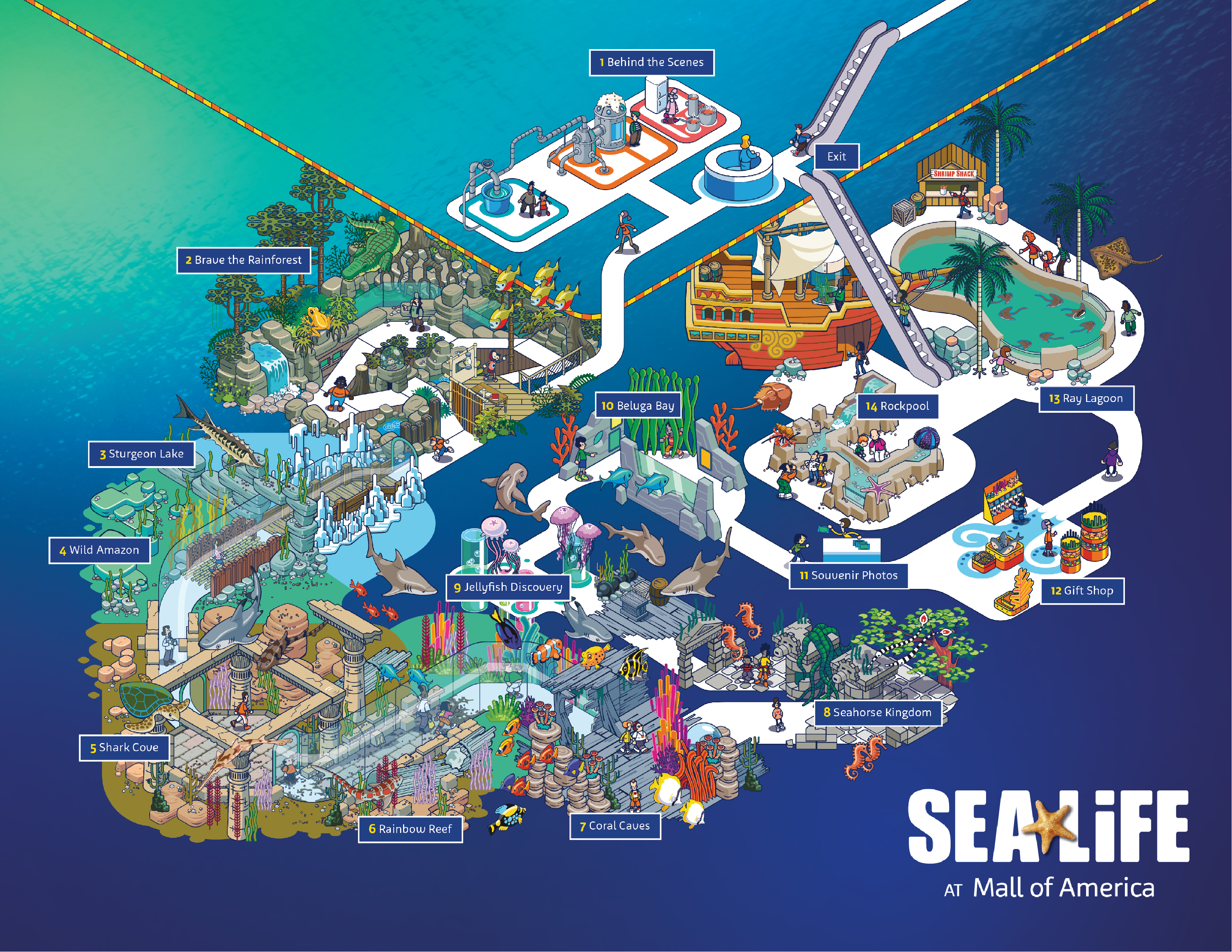 Aquarium Map | SEA LIFE at Mall of America