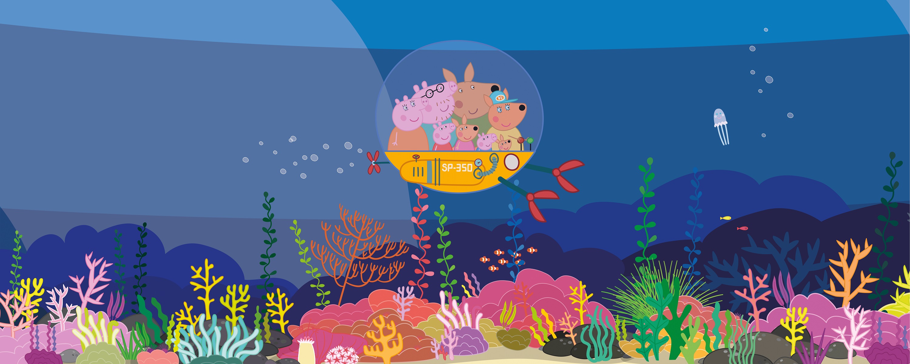 Peppa Wutz Aus Artwork Page 22 Underwater Sub RGB Header Für Website